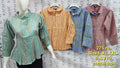 Cotton Ikat Stripe Peplum Shirt | Full Sleeves | Peter Pan Collar | D.N. 710 | Zero+1
