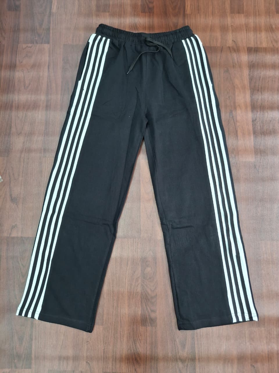 Triple Stripe Wide-Leg Track Pants | Drawstring Waist | Miss Kapachi