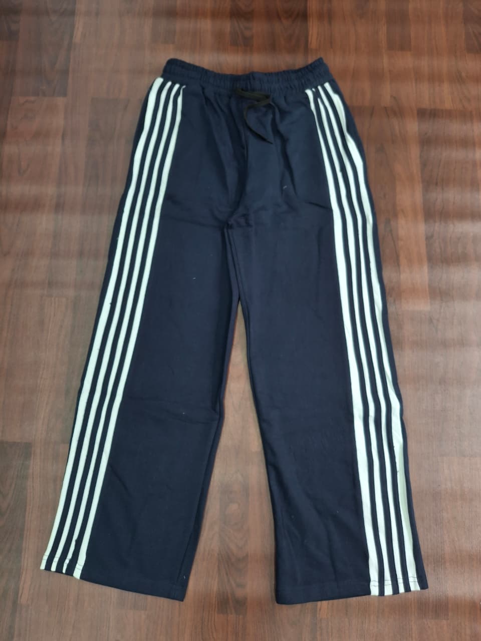 Triple Stripe Wide-Leg Track Pants | Drawstring Waist | Miss Kapachi