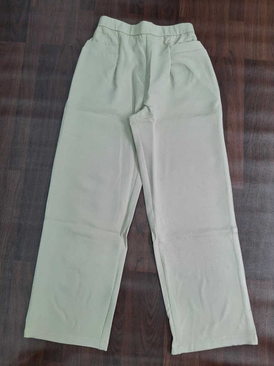 Solid Wide-Leg Trousers | Elasticated High Waist | Side Pockets | Miss Kapachi