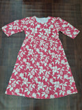 Women's Floral Print 3/4 Sleeve A-Line Midi Dress | Zero+1