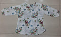 Women's Floral Bouquet & Polka Dot Print Top | Bow Tie Neck | Full Sleeve | Sizes L-XXL | Zero+1