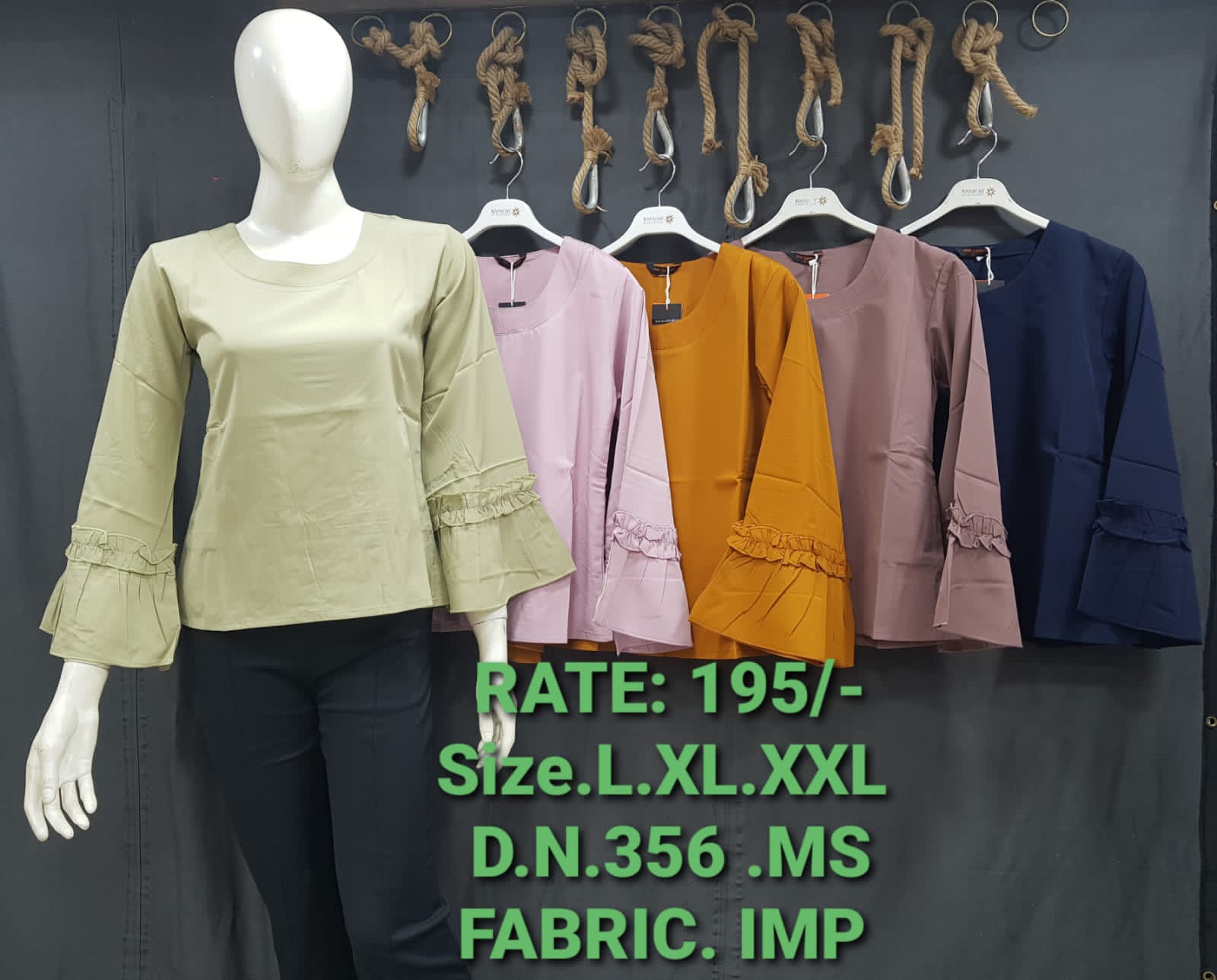 Ruffle Cuff Full Sleeve Top | Solid Women's Top in Premium Imported Fabric | Miss Kapachi