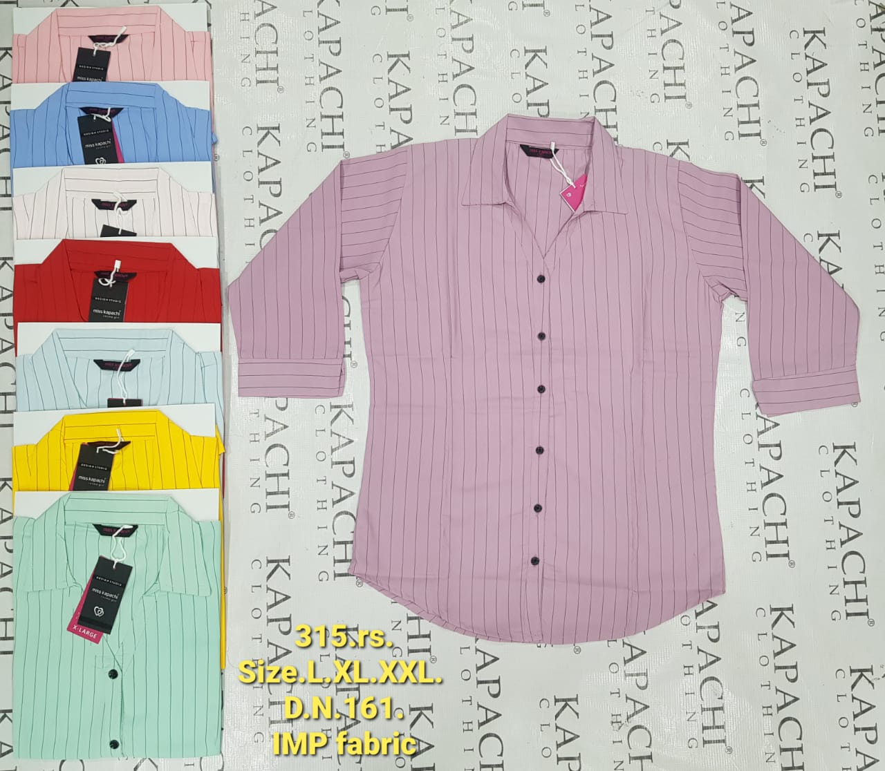 Pinstripe Casual Shirt | Women's Full Sleeve Button-Down Top in Imported Fabric | Miss Kapachi