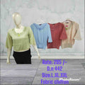 Women Chiffon Embroidered Neckline Top – 3/4 Sleeve | D.No. 442 |Miss Kapachi
