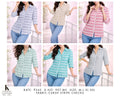 Women's Stripe Check Shirt – 3/4 Sleeve Button-Down | Cursh Fabric | Miss Kapachi
