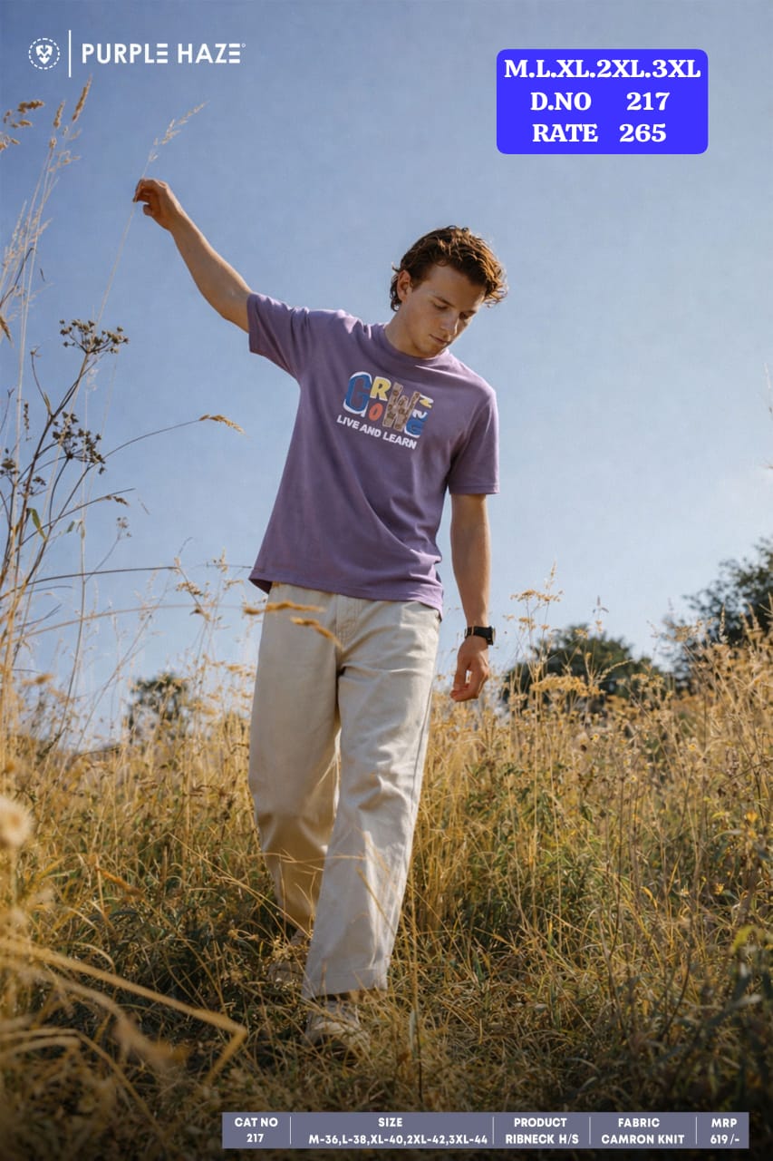 Purple Haze Men's Graphic Printed T-Shirt - Additional View 1