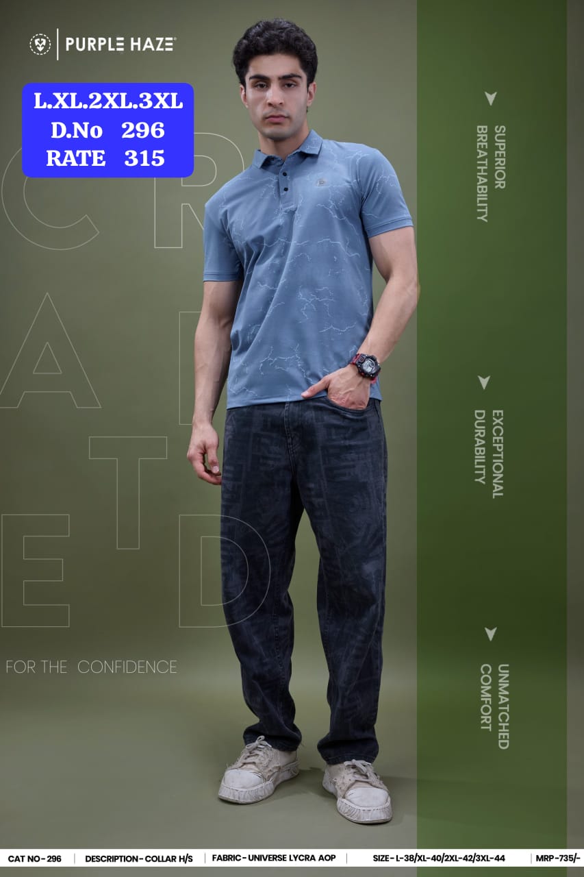 Purple Haze Men's AOP Polo T-Shirt Black Crackle Print - Outdoor Lifestyle Balcony