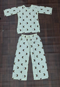 Two-piece butterfly print lounge set with multicoloured butterflies