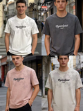 FighterSpirit Oversized Graphic T-Shirt DB-27921 for men in white, charcoal grey, blush pink and cream colours sizes XL to 5XL