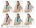 DN 896-MS Plain Topper Shrug with Inner Top 2 Pcs Set in Mint Green, Beige, Lavender Grey, Mauve, Teal Blue and Sage Green - Toppers Plane Fabric