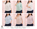 Women's 3/4 Sleeve Rado Plane Fabric Shirt Cuban Collar 6 Colours D.No 895-MS - Kapachi Clothing