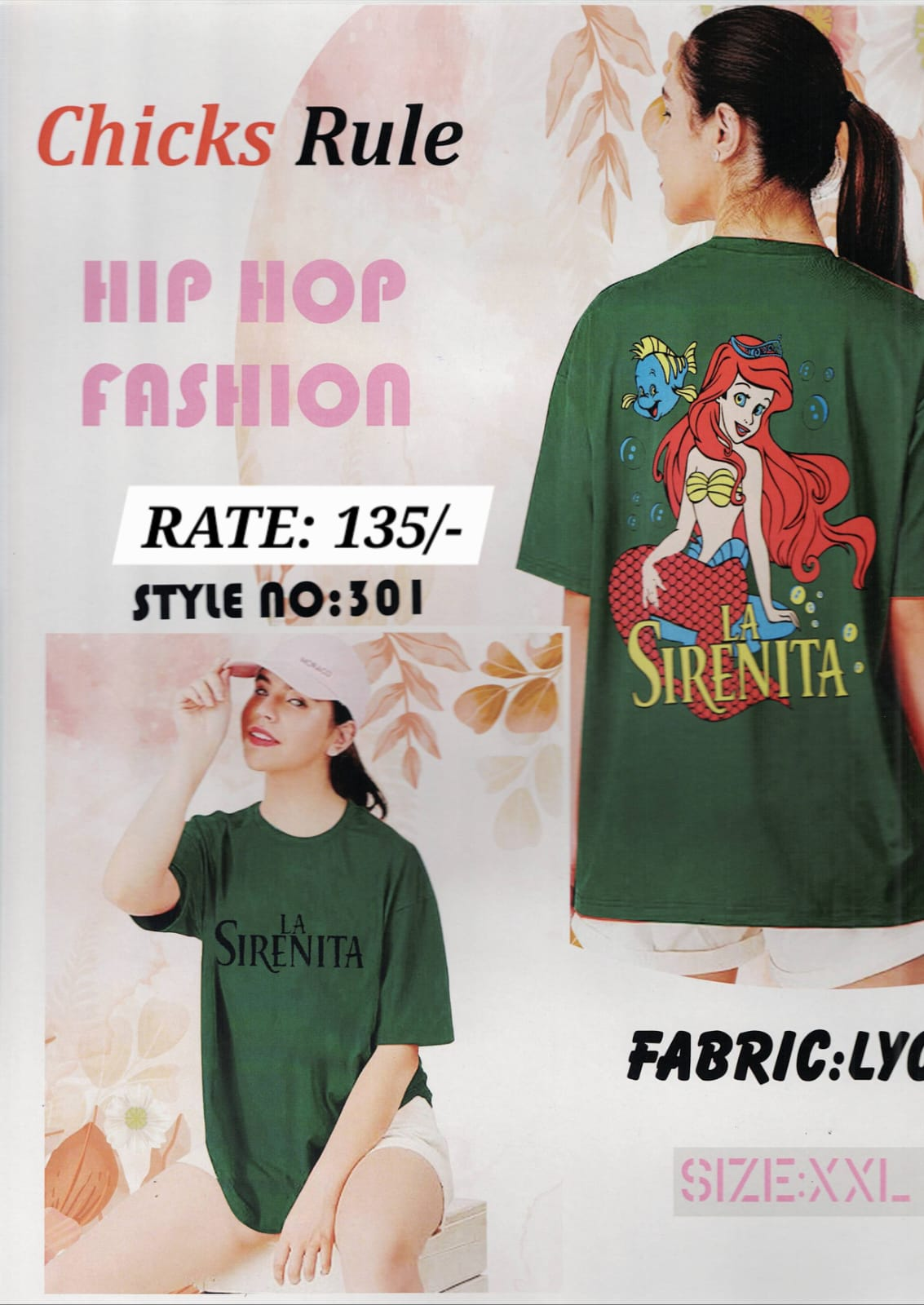 La Sirenita Mermaid Oversized Women's T-Shirt – Lycra | Hip Hop Fashion  | Chicksrule