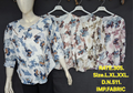 Miss Kapachi D.N. 511 Watercolour Floral Print Boxy Top in Blue White, Mauve Pink White and Lavender Taupe – front view