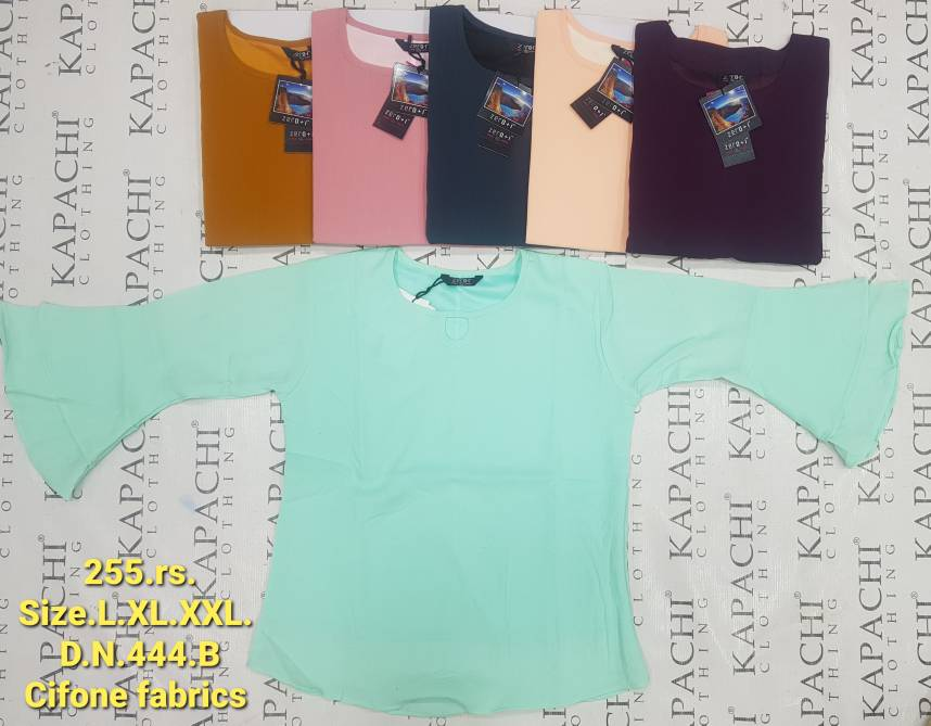 Solid Chiffon Batwing V-Neck Oversized Top D.N. 444B – Mint, Mustard, Pink, Navy, Peach, Wine – Kapachi Clothing