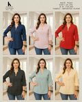 Women's Imported Plain V-Neck Top – 3/4 Sleeve | Miss Kapachi