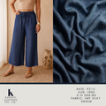 Imported Silky Denim Wide-Leg Palazzo Culottes 688-MS – Navy Blue, Free Size