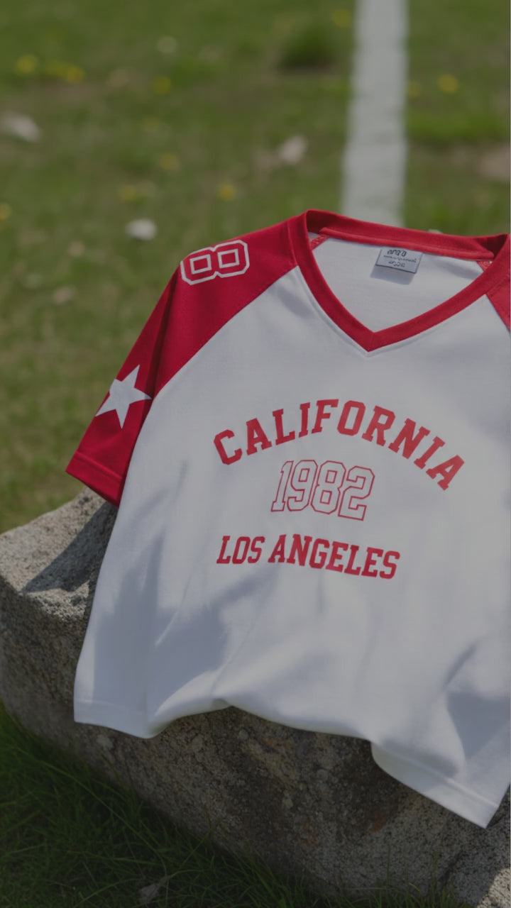 Women's Varsity Raglan T-Shirt | California 1982 Graphic Print